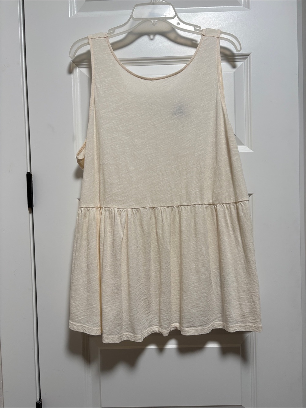torrid Cream Peplum Tank Top